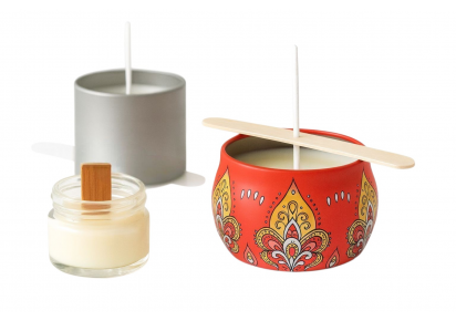 Баночки с фитилём Баночки для свечей с фитилём на выбор